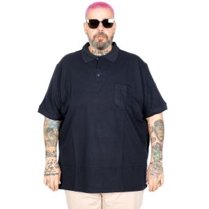 Big-Tall Mens Classic Short Sleeve Polo T-Shirts With Pocket 20550 Navy Blue
