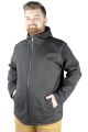 Büyük Beden Erkek Mont Zippered Softshell 21088 Siyah [product_color]