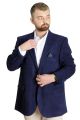 Büyük Beden Erkek Ceket Mono Yaka Blazer 23026 İndigo