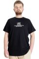 Büyük Beden Erkek T-shirt LOST 23129 Siyah