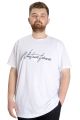 Büyük Beden Erkek T-shirt WF 23157 Beyaz