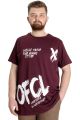 Büyük Beden Erkek T-shirt UVELLE SAISON 23112 Mürdüm [product_color]