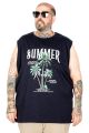 Büyük Beden Atlet Baskılı Summer U26010 LACİVERT
