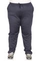 Gerçek Büyük Beden Kadın Pantolon Jogger Duz Platın Jakar 24913 LACIVERT