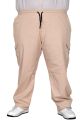 Büyük Beden Pantolon Keten Kargo Jogger Milano 21912 Bej [product_color]