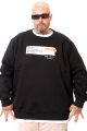 Büyük Beden Erkek Bisiklet Yaka Sweatshirt DAYS U25801 Siyah