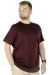 Big-Tall Men Round Collar T-Shirt Basic 20031 Burgundy