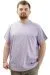 Big Size Mens T-Shirt Crew Neck Basic 20031 Lila