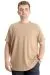Big Size Mens T-Shirt Crew Neck WAFFLE 20033 Beige