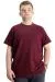 Big Size Mens T-Shirt Crew Neck WAFFLE 20033 Burgundy
