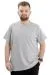 Big Size Mens T-Shirt Crew Neck WAFFLE 20033 Grey