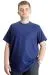 Big Size Mens T-Shirt Crew Neck WAFFLE 20033 Indigo