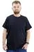 Big Size Mens T-Shirt Crew Neck WAFFLE 20033 Navy Blue