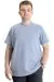 Big Size Mens T-Shirt Crew Neck WAFFLE 20033 Blue
