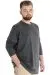 Büyük Beden Erkek Tshirt Uzun Kol Manşetli 20103 Antramelanj ANTRASIT
