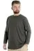 Büyük Beden Erkek Tshirt Uzun Kol Manşetli 20103 Haki HAKI