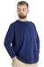 Big Tall Men's T-shirt Long Sleeve With Cuff 20103 Indigo