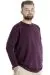 Büyük Beden Erkek Tshirt Uzun Kol Manşetli 20103 Mürdüm MURDUM