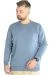 Big-Tall Men Sweatshirt Round Collar 20131 Blue