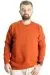 Big Size Mens Sweat Bis. Collar Basic 20131 Cinnamon