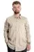 Big Size Mens Classic with pocket Shirt Elastic 20350 Beige