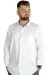 Big-Tall Men's Classic Shirt With Pocket and Lycra 20350 White