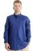 Big Size Mens Classic Shirt Elastic 20351 Indigo