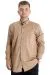 Big Size Mens Classic Shirt Elastic 20351 Brown