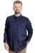 Big Size Shirt Gabardinee Çift Cep Kapaklı 20360 Navy Blue