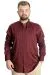 Big Size Mens Shirt with pocket Oxford 20366 Burgundy