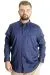 Big Size Mens Shirt with pocket Oxford 20366 Navy Blue
