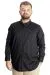 Big Size Mens Shirt with pocket Oxford 20366 Black