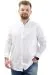 Big Size Mens Shirt Long Arm Elastic Summer Shirt U20385 White
