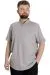 Big Size MensHenley 20387 Light Grey