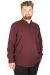 Big Size Men Linen Shirt with Lycra Band Collar 20388 Plum
