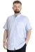 Big Size Summer Elastic Shirt with pocket 20389 Light Blue
