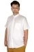 Large Size Men's Classic Linen Shirt with Lycra 20389 White