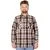 Big-Tall Men Lumberjack Shirt With Double Pocket 20392 Burgundy