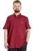 Big Size Mens Summer Elastic Shirt 20393 Burgundy
