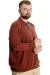 Big Tall Mens Polo Sweatshirt Velvet substitute 20440 Brick