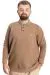 Big Tall Mens Polo Sweatshirt Velvet substitute 20440 Light Brown