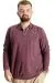Big Tall Mens Polo Sweatshirt Velvet substitute Basic 20441 Gül Kurusu