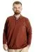 Big Tall Mens Polo Sweatshirt Velvet substitute Basic 20441 Cinnamon