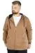 Erkek Sweatshirt Kapşonlu Zippered Basic 20543 Sütlükahve SUTLU-KAHVE