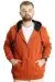 Big Size Mens Sweat Hood Cep Zippered Basic 20543 Cinnamon