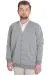 Big Size Mens Cardigan DOUBLE FACE 20551 Grey Melange