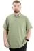 Big+Mens Tshirt Polo with pocket Classic Pike 20552 Cagla Greeni