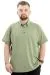 Big+Mens Tshirt Polo Classic Pike 20553 Cagla Greeni