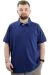Big-Tall Men Polo T-Shirt Embroidered 20553 Indigo
