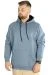 Big Tall Men Hooded Sweatshirt Basic 20562 Blue
